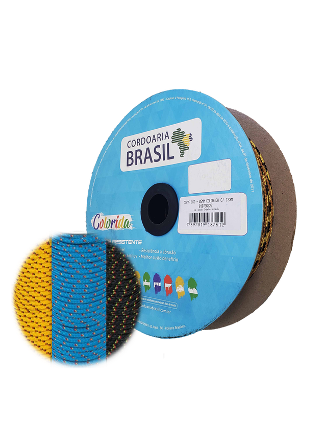 Corda Ecológica Pet Colorida De 6mm Com 97m Cordoaria Brasil ArtePlas
