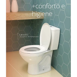 tampa de assento sanitario almofadado levitti envolvente branco 7150111 lorenzetti 1