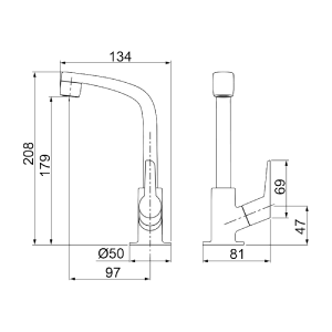 Torneira Lavatório Bica Alta Flatt Preto 1195 F71 Lorenzetti!