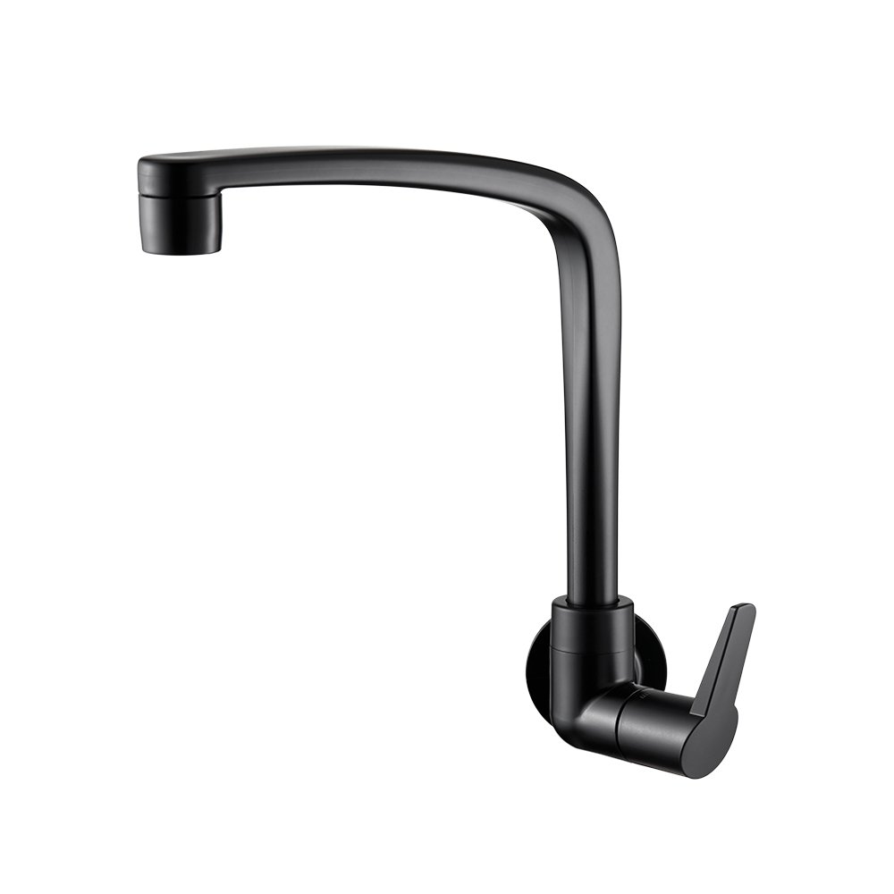 Torneira Cozinha Parede Flatt Preto Fosco 1168 F71 Lorenzetti!