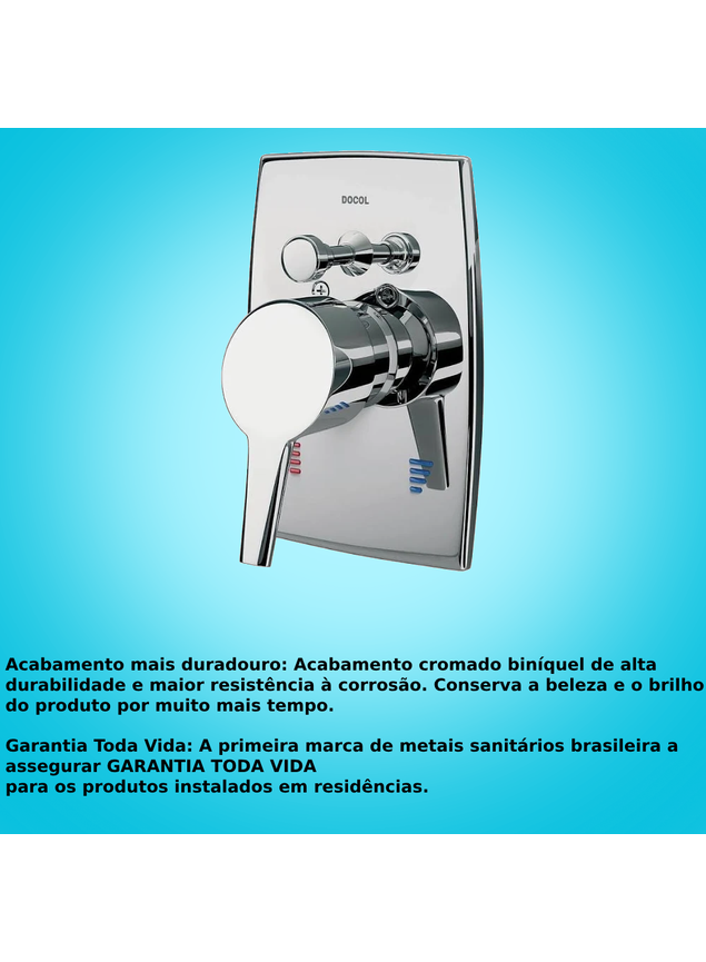 Docoo Acabamento Monocomando 1/2'' Nexus Chrome 00502806 Docol!