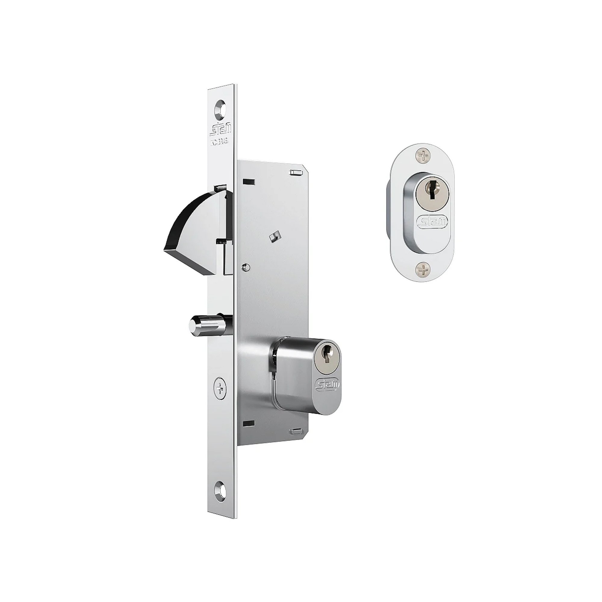 rgf29 Fechadura Reforçada Bico de Papagaio Correr Inox 940 Stam